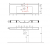 Kerasan 353530 CENTO umywalka 140X45 SOSP/z/o biały mat